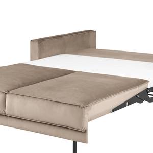 2-Sitzer Sofa FORT DODGE Samt Ravi: Beige - Mit Schlaffunktion