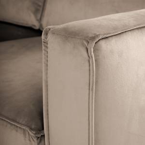 2-Sitzer Sofa FORT DODGE Samt Ravi: Beige - Mit Schlaffunktion