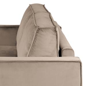 2-Sitzer Sofa FORT DODGE Samt Ravi: Beige - Mit Schlaffunktion