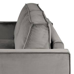 2-Sitzer Sofa FORT DODGE Samt Ravi: Taupe - Mit Schlaffunktion