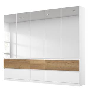 Armoire Winnipeg avec miroir Blanc alpin - Largeur : 226 cm - Sans éclairage