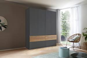 Armoire Winnipeg Gris métallisé - Largeur : 181 cm - Sans éclairage