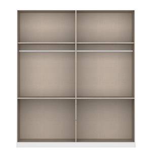 Draaideurkast Winnipeg met spiegel Metallic grijs - Breedte: 181 cm - Zonder verlichting