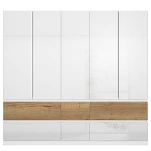 Armoire Winnipeg Blanc brillant - Largeur : 226 cm - Sans éclairage