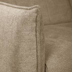 Canapé d’angle Luckton Tissu structuré Rima: Beige - Méridienne courte à droite (vue de face)