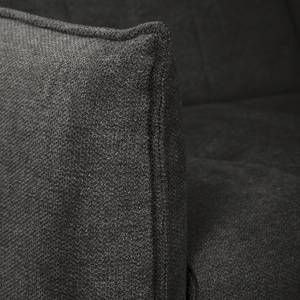 Divano angolare Luckton Tessuto strutturato Rima: grigio-marrone - Longchair preimpostata a destra