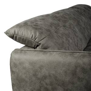 Ecksofa Luckton Microfaser Torne: Grau - Longchair davorstehend rechts