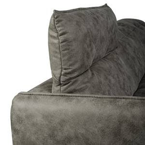 Ecksofa Luckton Microfaser Torne: Grau - Longchair davorstehend rechts