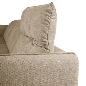 Divano angolare Luckton Tessuto strutturato Rima: beige - Longchair preimpostata a sinistra