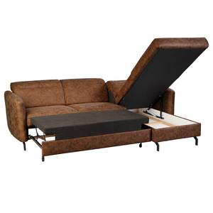 Ecksofa Pechous Microfaser Torne: Rehbraun - Longchair davorstehend rechts