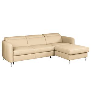 Ecksofa Pechous Echtleder Maer: Beige - Longchair davorstehend rechts