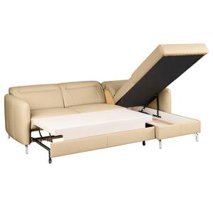 Ecksofa Pechous Echtleder Maer: Beige - Longchair davorstehend rechts