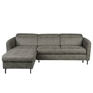 Ecksofa Pechous Microfaser Torne: Grau - Longchair davorstehend links