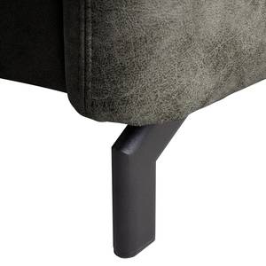 Ecksofa Pechous Microfaser Torne: Grau - Longchair davorstehend links