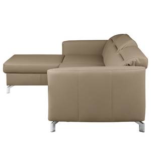 Ecksofa Pechous Echtleder Maer: Taupe - Longchair davorstehend links