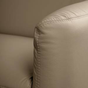 Ecksofa Pechous Echtleder Maer: Taupe - Longchair davorstehend links