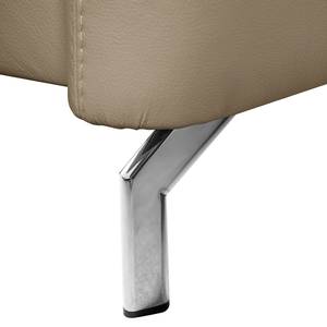 Ecksofa Pechous Echtleder Maer: Taupe - Longchair davorstehend links