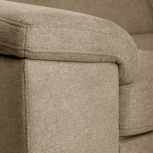 Ecksofa Pable Strukturstoff Rima: Beige - Longchair davorstehend rechts