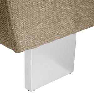 Divano angolare Pable Tessuto strutturato Rima: beige - Longchair preimpostata a destra