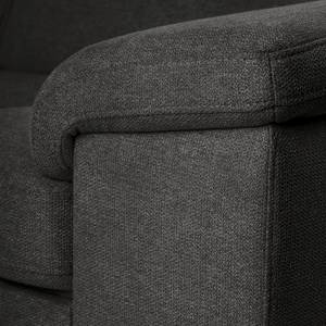 Ecksofa Pable Strukturstoff Rima: Graubraun - Longchair davorstehend links