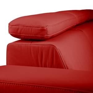 Divano angolare Pable Vera pelle Maer: rosso - Longchair preimpostata a destra