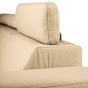 Hoekbank Pable Leer Maer: Beige - Longchair vooraanzicht links