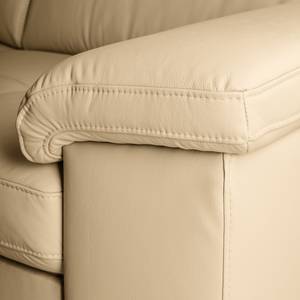 Hoekbank Pable Leer Maer: Beige - Longchair vooraanzicht links