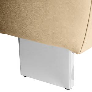 Hoekbank Pable Leer Maer: Beige - Longchair vooraanzicht links