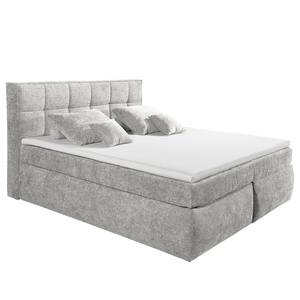 Boxspringbett Lizzo Chenille Leyla: Silber - 200 x 220cm