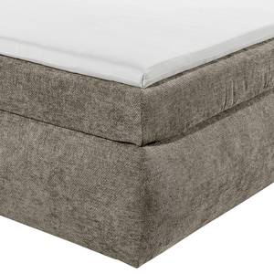 Boxspringbett Lizzo Chenille Leyla: Steingrau - 200 x 200cm