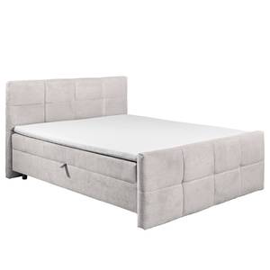 Lit boxspring Cucche Velours côtelé Zuri: Argenté - 180 x 200cm