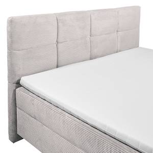 Boxbett Cucche Cordstoff Zuri: Silber - 180 x 200cm