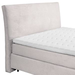 Lit boxspring Dadaha Velours côtelé Zuri: Argenté