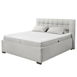 Lit boxspring Cornola Tissu Norana: Argenté - 180 x 200cm