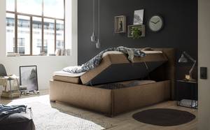 Boxspring Cornola Platweefsel Norana: Bruin - 180 x 200cm