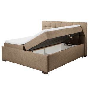 Boxspring Cornola Platweefsel Norana: Bruin - 180 x 200cm