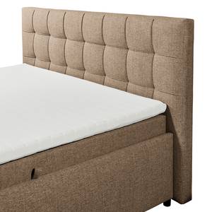 Boxspring Cornola Platweefsel Norana: Bruin - 180 x 200cm