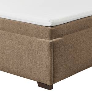 Boxspring Cornola Platweefsel Norana: Bruin - 180 x 200cm