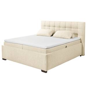 Lit boxspring Cornola Tissu Norana: Sablé - 160 x 200cm