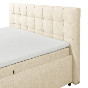 Lit boxspring Cornola Tissu Norana: Sablé - 160 x 200cm