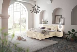 Boxspringbett Neuela Chenille Aponi: Creme