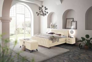 Boxspringbett Neuela Chenille Aponi: Creme