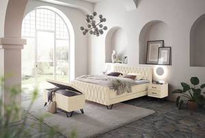 Boxspringbett Neuela Chenille Aponi: Creme