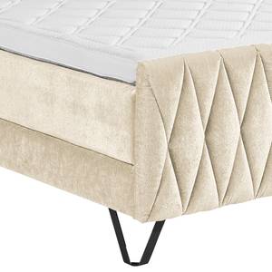 Boxspringbett Neuela Chenille Aponi: Creme