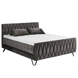 Lit boxspring Neuela Tissu chenille Aponi: Graphite