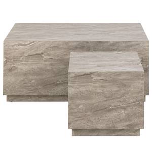 Tables basses SUKATARI - 2 éléments Imitation marbre gris