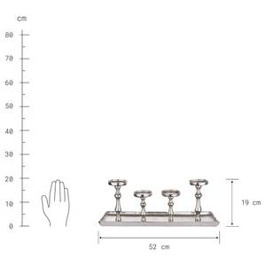 Deko Tablett BANQUET Typ C Aluminium - Silber