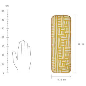 Deko Tablett PATTERY Typ A Aluminium / Emaille - Gelb