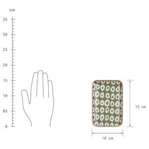 Deko Tablett PATTERY Typ B Aluminium / Emaille - Grün - Grün