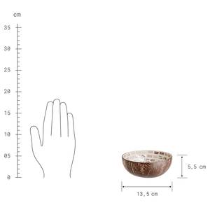 Schaal Deco COCONUT type A kokos/parelmoer - bruin/wit